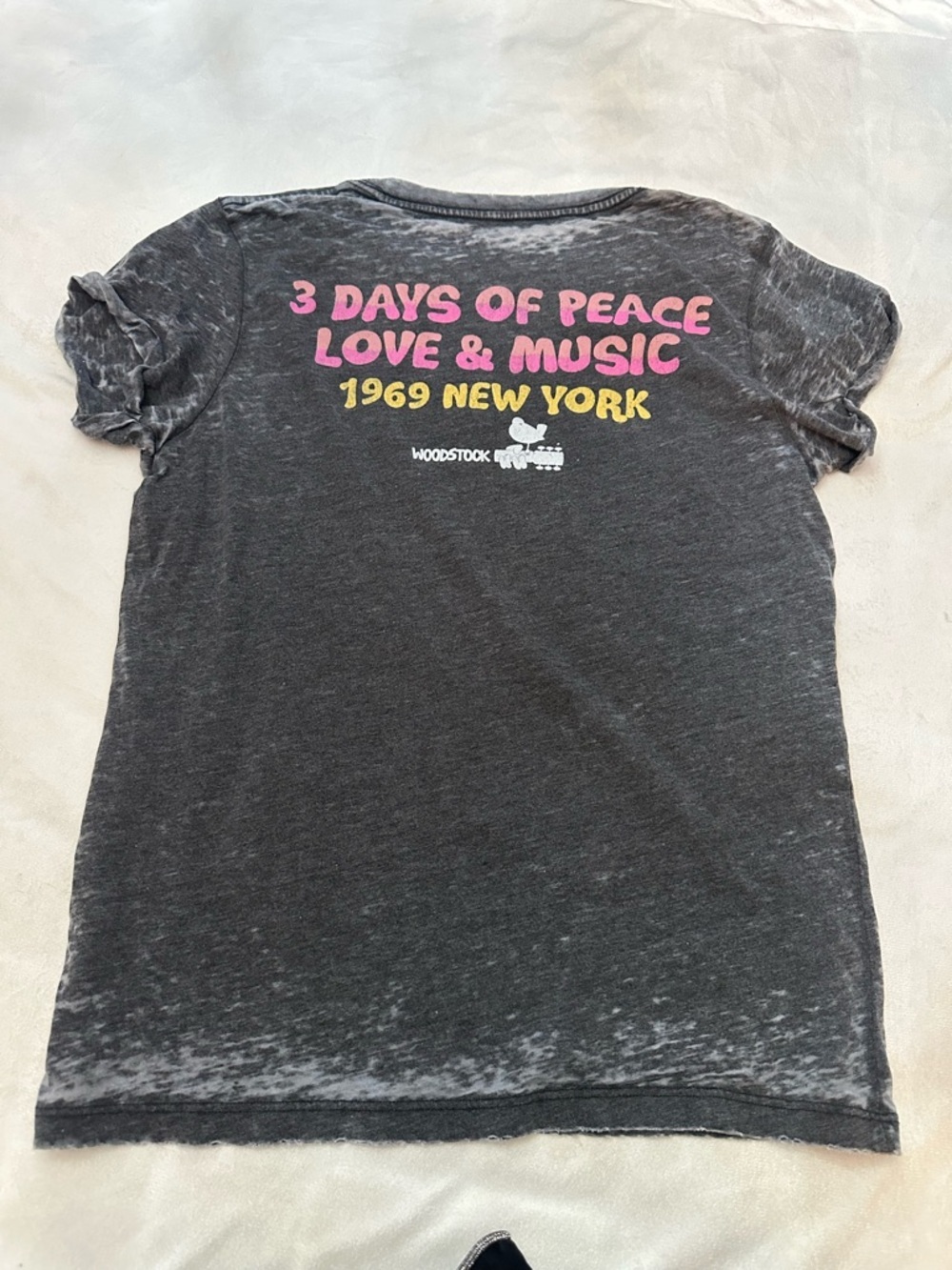 Recycled Karma Woodstock Peace Love & Music Burnout Tee Size Medium 38169 - Picture 7 of 10